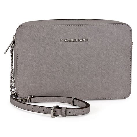 michael kors jet set crossbody pearl grey|Amazon.com: Michael Kors Jet Set Grey.